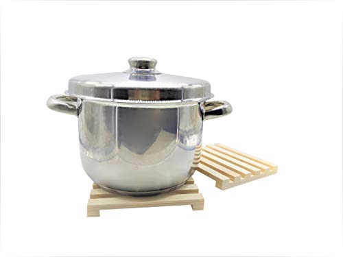 Gerileo Lote de 2 Salvamanteles Palet - Europalet de Madera Natural para ollas, sartenes, teteras � Elaborado artesanalmente, Apto para Bares hogar y Oficina