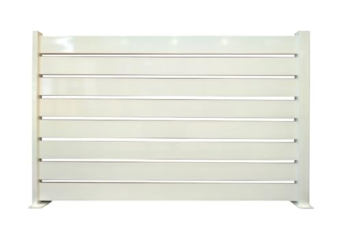 VERDELOOK | 4 Doghe in Alluminio Verniciate a Polvere Bianco Lucido per Recinzione Modulare Miami, 150x2 – H.10 cm, Adattabili in Lunghezza, Doghe per Comporre Recinzione