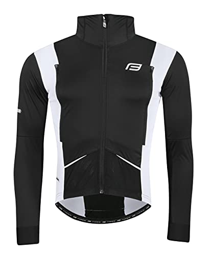 Maglia autunno inverno Force in colorazione nero-bianco, tasche posteriori e zip lunga, traspirante