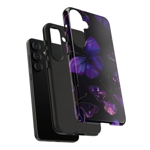 Coque Samsung S25 Plus papillon violet rigide et brillante - 4