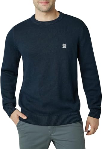 Chaps Men's Big and Tall Sweater - Heavyweight Classic Fit Knitted Cotton Crewneck Pullover Sweater for Men (Sizes: L-4X), Size XX-Large Tall, Newport Navy