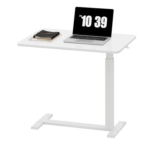 Sweetcrispy Overbed Bedside Table with Wheels, Adjustable Hospital & Home Use Bed Table, Rolling...