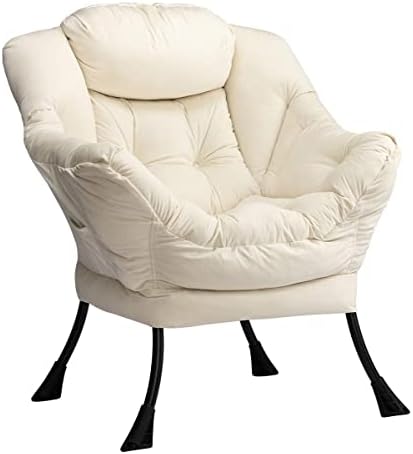 HollyHOME Fotel Akcent Krzesło Leniwe Fotel Wypoczynkowy z Podłokietnikami ...