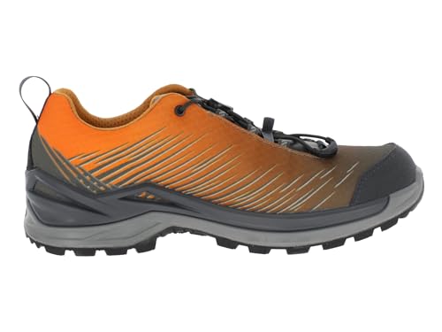 LOWA Multifunktionsschuhe Zirrox 2 GTX Lo SL wasserdichte und komfortable Herren Sportschuhe mit griffiger Laufsohle Orange/Grey EU 43,5