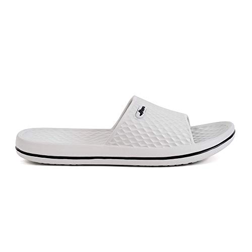 Image of FUNKYMONKEY Men's Shower Slides - Non Slip Quick Drying Sandals for Men - Lightweight Pool Beach Bathroom Slippers Indoor Outdoor