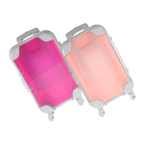 MUSISALY 2個 つけまつげ用トロリーケース 旅行用メイクアップホルダー メイクブラシオーガナイザー 化粧品ケース 旅行 化粧 ミニ化粧スーツ スーツの財布 Abs