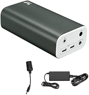 F40C4TMP Portable Power Station, 216Wh Backup Battery, External Supply with 5V/3A USB & 12-16.7V/10A DC Output for Car Refrigerator, Camping, Road Trip, Office and Emergency