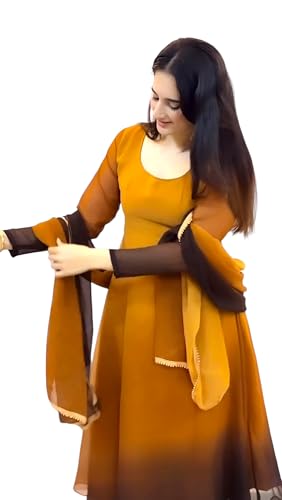 Image of KD Women's Anarkali Floral Printed Kurta Pent Set with Dupatta Anarkali Kurta for Women | Kurta Set | Ethnic Set | Dupatta Set