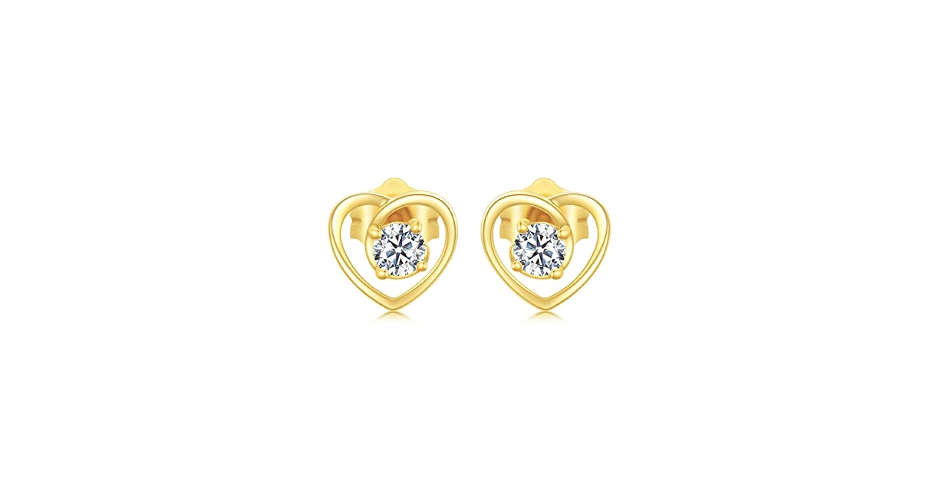 ◆STONEHENgE◆ 14K Heart Cubic Earrings SA24D36T Amazon.com: SISGEM 14k Gold Cubic Zirconia Heart Earring, 14