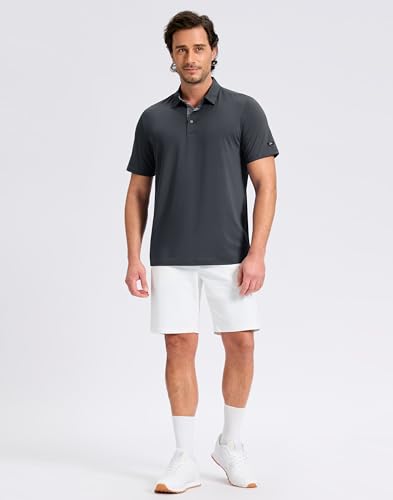 Image of Obla Mens Golf Shirt Short Sleeve Dry Fit Moisture Wicking Performance Athletic Casual Work Collared Polo Shirts for Men