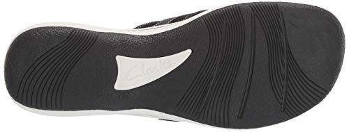 Clarks Women's Brinkley Reef Flip-Flop Black Synthetic 050 M Us #TOP3