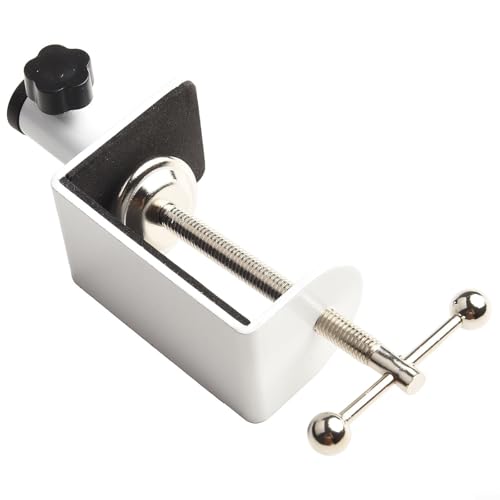 Morsetto per staffa in lega di alluminio con vite M8 per binari orizzontali e pali verticali fino a 61 mm di spessore, montaggio a clip in metallo fisso nero (bianco)