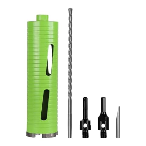 BETTERI 3" Dry Concrete Core Drill Bit Bundle with 2 Pcs Core Drill Bit Adapters & Pilot Bit Cover