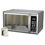 Emerson MW7601SL Compact Countertop Microwave Oven with Sleek Mirrored Finish Door 10 Power Levels, 6 Auto Menus, Glass Turntable and Child Safe Lock, 0.7 Cu. Ft, Silver - Image 2