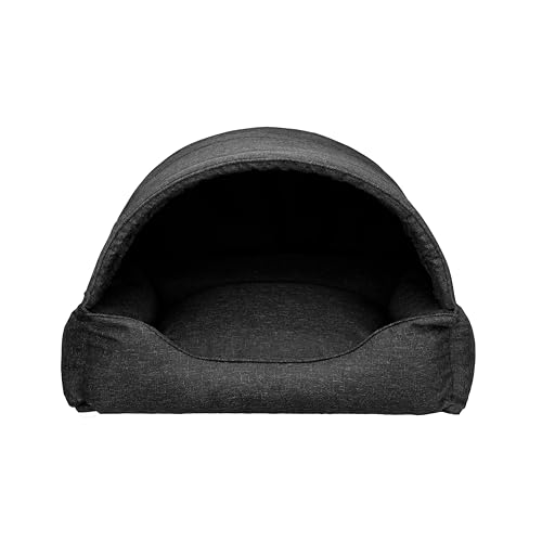 Bjird Hundebett & Hundehütte in einem - Hundehaus mit Dach für kleine und mittelgroße Hunde - Hundehöhle - Hundebox - Hundesofa - Bezug abnehmbar & waschbar - stabiles Hundekorb - 60x 47 cm