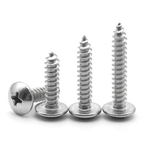 Vis à bois en inox 304 M5 tête champignon cruciforme pour aménager votre terrasse