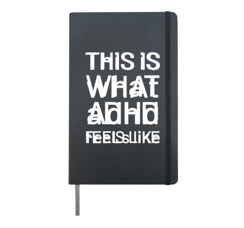 ADHD Energetic and Active Hardcover Journal, Black