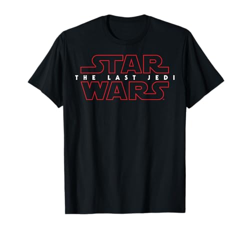 Star Wars Last Jedi Red Outline Logo Graphic T-Shirt T-Shirt