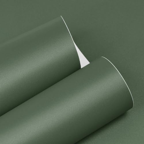 Wallderful Green Wallpaper Peel and Stick Modern Solid Green Contact