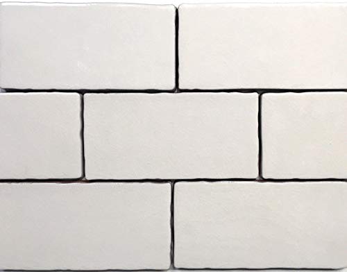3x6 Biscuit Crackled Glaze Ceramic Tile, Wall Backsplash Decor Kitchen