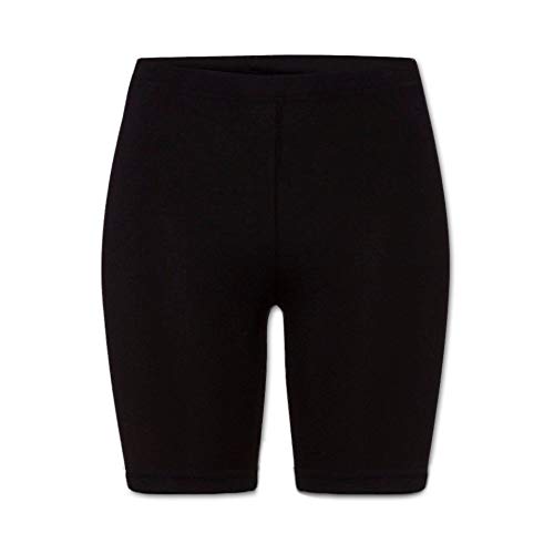 ORIGINAL BASICS Damen Kurze Leggings Radlerhose aus Baumwolle Blickdicht Hoher Bund (1 Pack) Schwarz L-XL (40-42) Cover