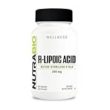 NutraBio R-Lipoic Acid Supplement, 200mg Active Stabilized R-ALA - Optimized Alpha Lipoic Acid Formula for Better Absorption to Support Health and Wellness - 60 Capsules