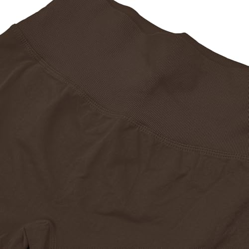 Ventre plat sans compression : legging taille haute marron XL doux
