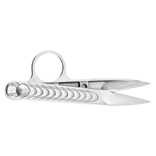 Tijeras de acero inoxidable con forma de V y seguras para costura, viajes y uso doméstico, tijeras de costura en el hogar