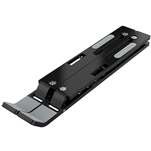 Image of APPUCOCO Laptop Stand for Desk, Adjustable Portable Laptop Holder, Foldable Computer Stand Anti-Slip Laptop Riser Compatible with Upto 15.6 inch(39.62cm) Laptops-Black