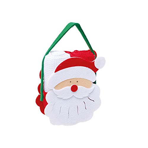 Toalha de Mão para Copa, Jogo c/ 2 Toalhas e 1 Bolsinha de Papai Noel, Cromus