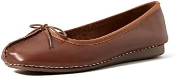Clarks Freckle Ice - Dark Tan Leather (Brown) Womens Pumps 5.5 US
