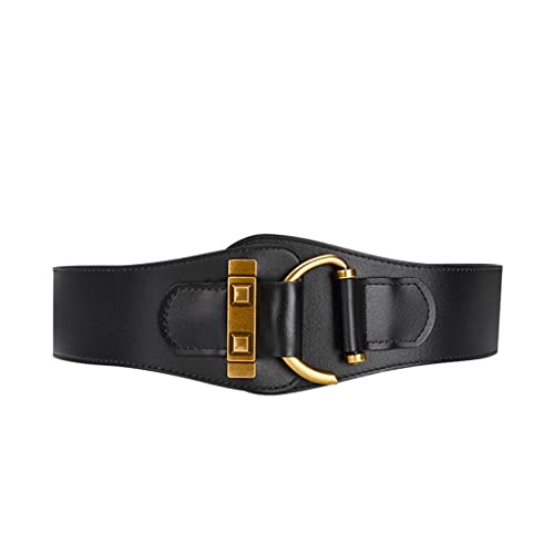 Ceinture corset élastique haute taille gainante en cuir stretch