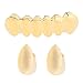 Produktbild IPOTCH 18k Vampir Single Top Zähne Reißzähne Grills Glatt Unten Grill Set - Gold