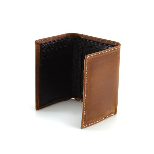 Ariat Western Mens Wallet Trifold Vertical Debossed Logo Brown A35453444