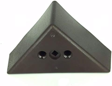 ProFurnitureParts 3" Tall Triangle Corner Sofa Legs, Brown Color, Set of 4, HDPE Plastic