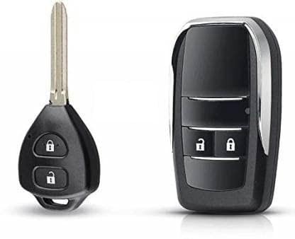 Modified Flip Key Shell Compatible with Toyota 2 Button FORTUNER, INNOVA, ETIOS, ETIOS Liva , Camry, Corolla etc (Key Cutting Required)-image-15