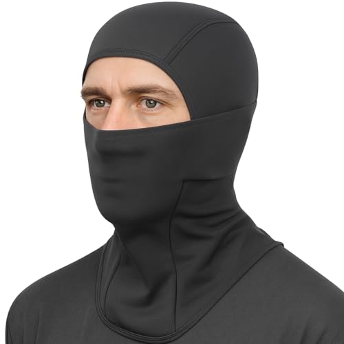 Besudo Cagoule d'hiver, cagoule pour homme et femme - Coupe-vent - Masque de ski chaud - Pour moto, vélo, ski - Cagoule pour sports de plein air, ski, cyclisme - Noir