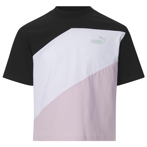 Image of Puma Girls' Short Sleeve T-Shirt, Fashion Prints & Colors, Soft and Comfortable