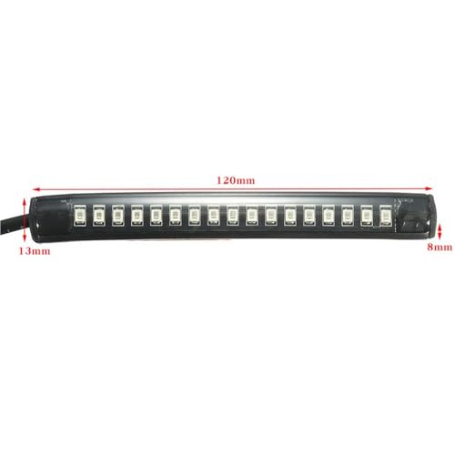 Intermitente y freno luces trasero luz de freno flexible universal para matrícula de motocicleta 7
