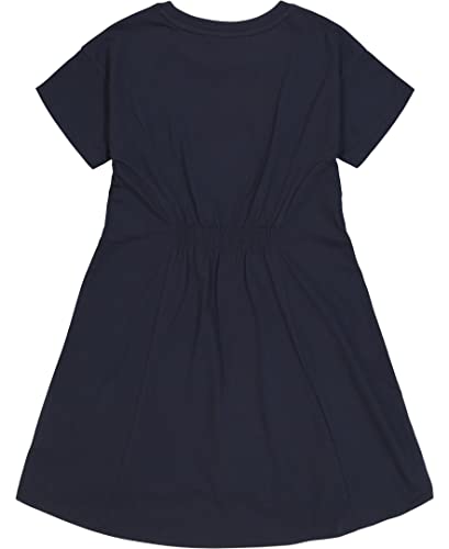 Tommy Hilfiger Girls' Short Sleeve T-Shirt Dress, Navy Smocked, 7 #TOP1
