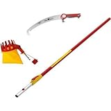 WOLF Garten Set Profi-Astsäge+Obstpflücker+Alu-Stiel PCS PRO370/ZM-V4/RG-M NEU2018, Rot, 9x17,5x220 cm, 71BCJ002650