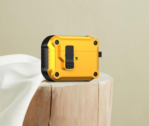 Coque AirPods 3 antichoc jaune pour éviter les ouvertures accidentelles du boîtier