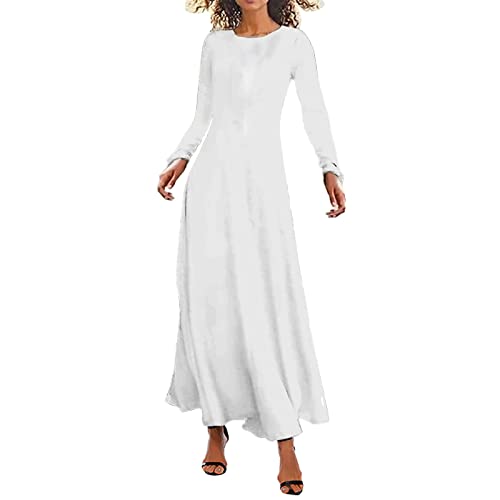 Robe col rond femme coupe fluide bohème pour masquer les imperfections avec style