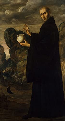 Affiche impression toile Saint Benoît de Zurbarán - Art mural salon 60x90cm