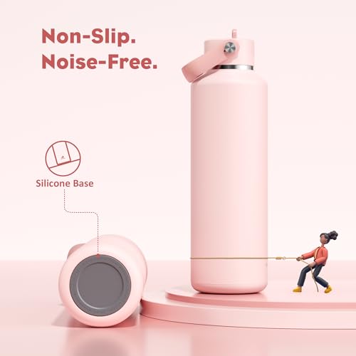 POWCAN 24 oz Insulated Water Bottle - Leakproof, Keep Cold 24H