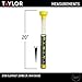 Taylor 2708 Jumbo JR Rain Gauge, Measure and Monitor Precipitation, Easy to Read for Backyard, Patio, Garden, and Lawn, 5-inch, Yellow