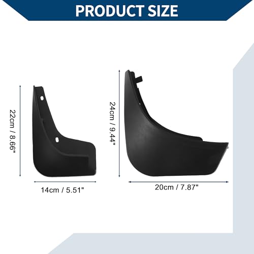 Image of Mud Flaps Splash Guards W /Mount Accessories for Mercedes-Benz Smart 2 Doors 2016-2021 Front and Rear Mud Guards 1 Set