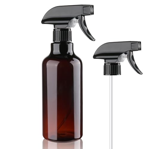 Hethyo 16.9oz/500ml Plastic Spray Bottles 1 Pack, Adjustable Mist/Stream