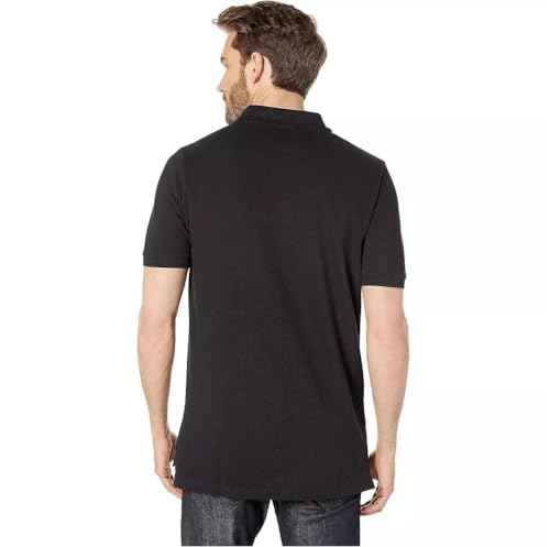 U.S. Polo Assn. Men's Classic Polo Shirt, Two-Button Closure Pique Polo Shirt, Summer Fashion Golf Shirt, Black/White, Medium by U.S. POLO ASSN. - Used condition - Image 3