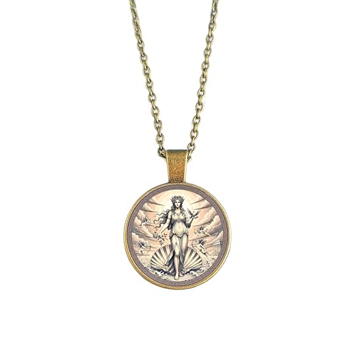 Image of Aphrodite Necklace | Greek Goddess Jewellery Gift for Her | Mythology Pendant of Love & Beauty | Gold, Silver or Bronze | Mount Olympus Collection